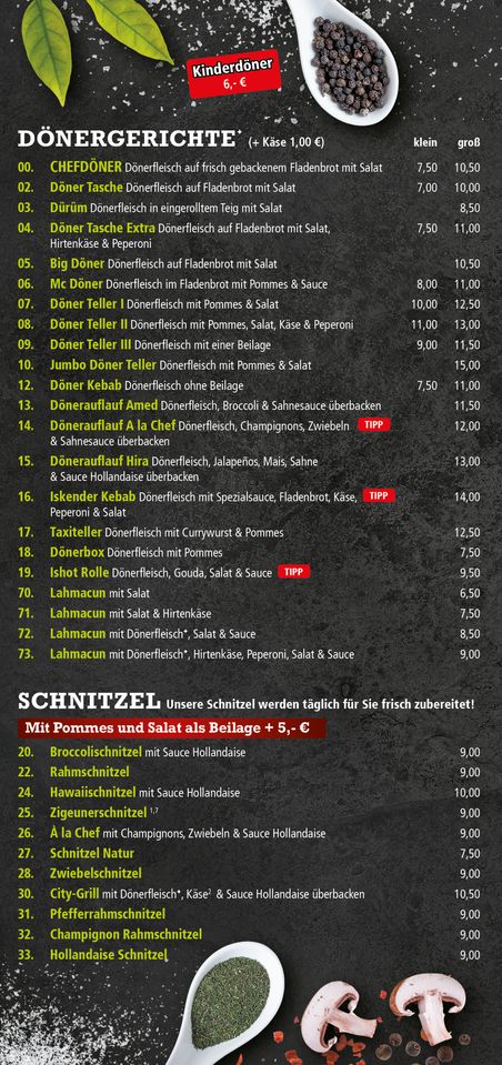 Speisekarte | City Grill Arnsberg